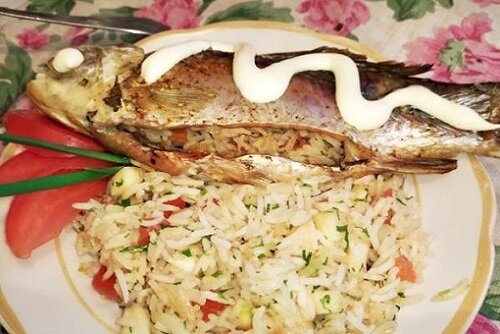 рис и карась
